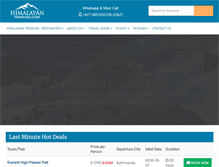 Tablet Screenshot of himalayantrekking.com